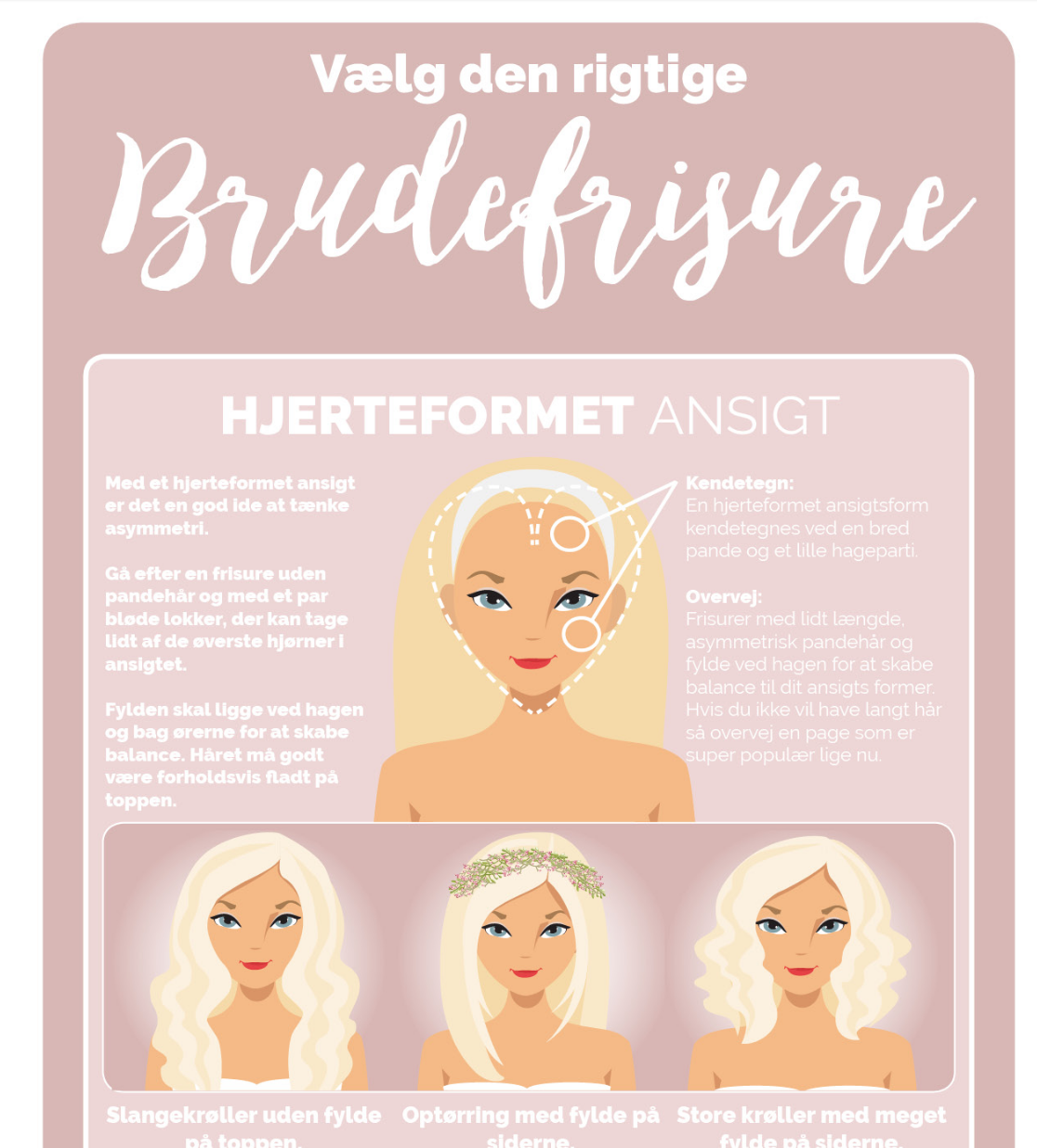 Brudefrisure langt hår